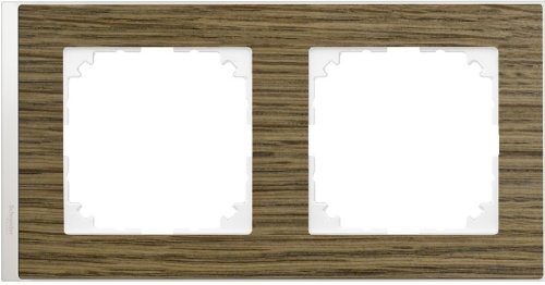 Рамка универсальная Schneider Electric Merten M-Pure Decor 2-м. дуб/бриллиантовый белый  картинка